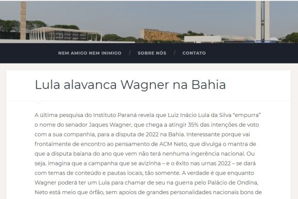 Nem Amigo Nem Inimigo divulga pesquisa realizado pela Paraná Pesquisas