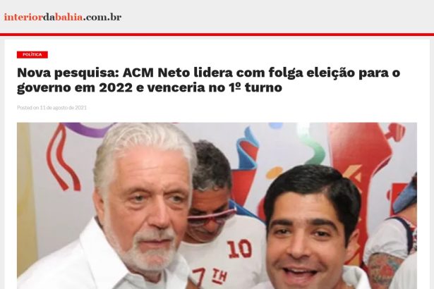 Interior da Bahia divulga pesquisa realizado pela Paraná Pesquisas