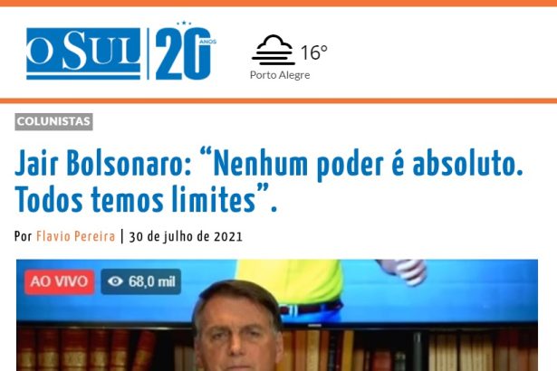 O Sul cita pesquisa realizado pela Paraná Pesquisas