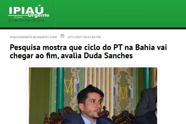 Ipiaú Urgente cita pesquisa realizado pela Paraná Pesquisas