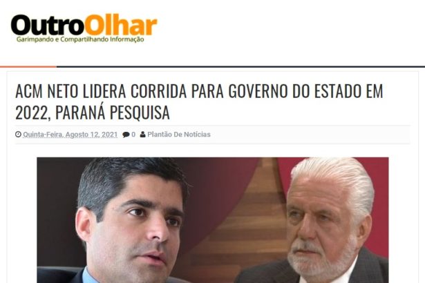 Outro Olhar divulga pesquisa realizado pela Paraná Pesquisas