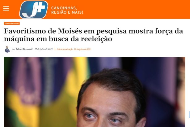Portal J Mais cita pesquisa realizado pela Paraná Pesquisas