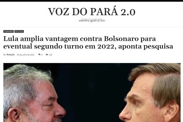 Voz do Pará divulga pesquisa realizado pela Paraná Pesquisas