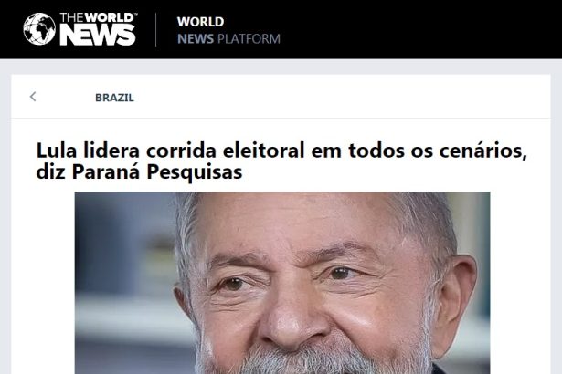 The World News divulga pesquisa realizado pela Paraná Pesquisas