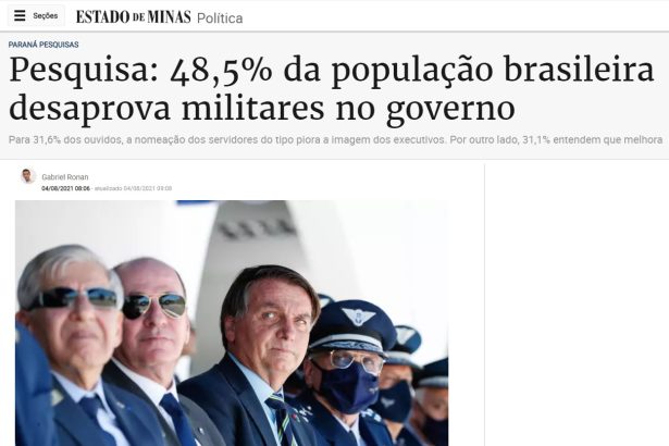 Estado de Minas divulga pesquisa realizado pela Paraná Pesquisas