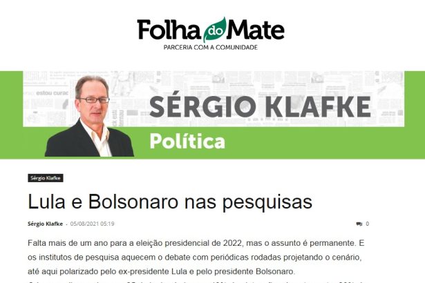 Folha do Mate divulga pesquisa realizado pela Paraná Pesquisas