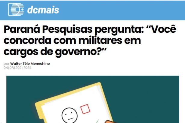DCMais divulga pesquisa realizado pela Paraná Pesquisas