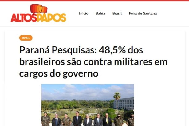 Altos Papos divulga pesquisa realizado pela Paraná Pesquisas