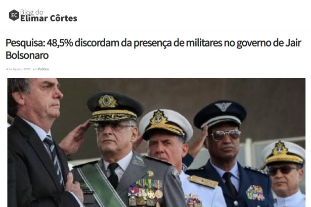 Blog do Elimar Côrtes divulga pesquisa realizado pela Paraná Pesquisas