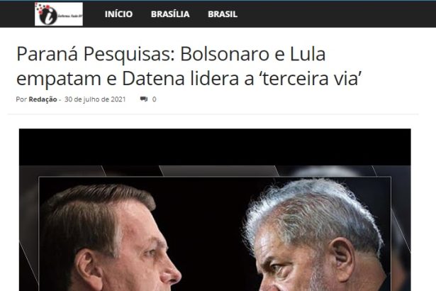 Informa Tudo DF divulga pesquisa realizado pela Paraná Pesquisas