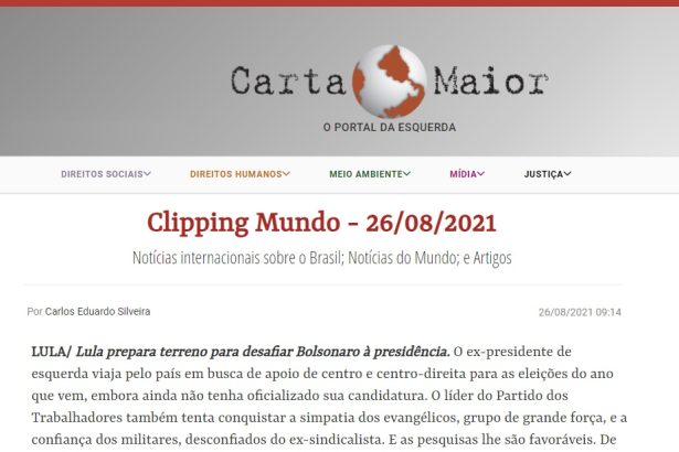 Carta Maior cita pesquisa realizado pela Paraná Pesquisas