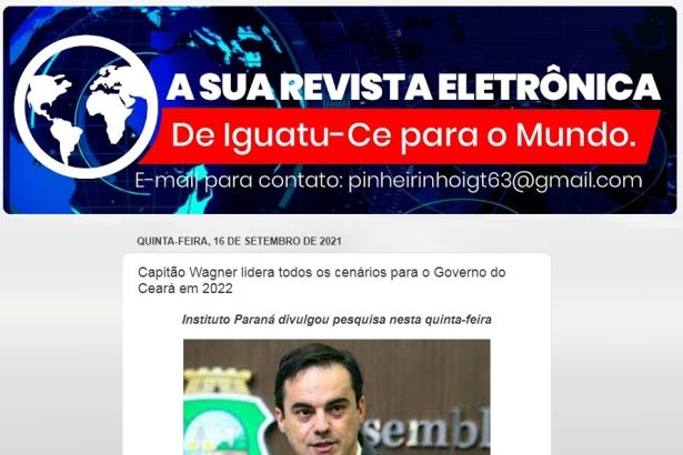 Blog Pinheirinho divulga pesquisa realizado pela Paraná Pesquisas