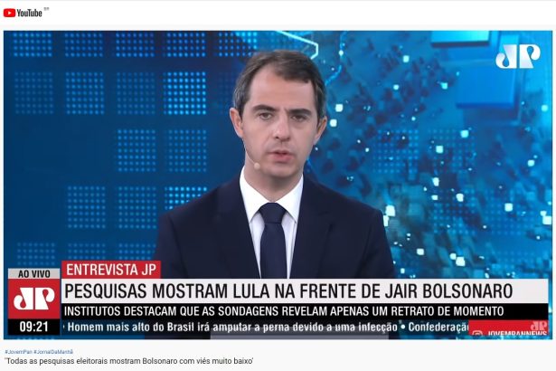 Jovem Pan News divulga entrevista realizado com o Diretor da Paraná Pesquisas