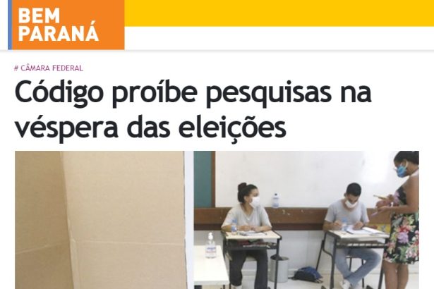 Bem Paraná cita pesquisa realizado pela Paraná Pesquisas