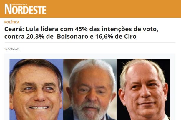 Revista Nordeste divulga pesquisa realizado pela Paraná Pesquisas