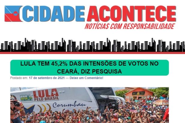 Cidade Acontece divulga pesquisa realizado pela Paraná Pesquisas