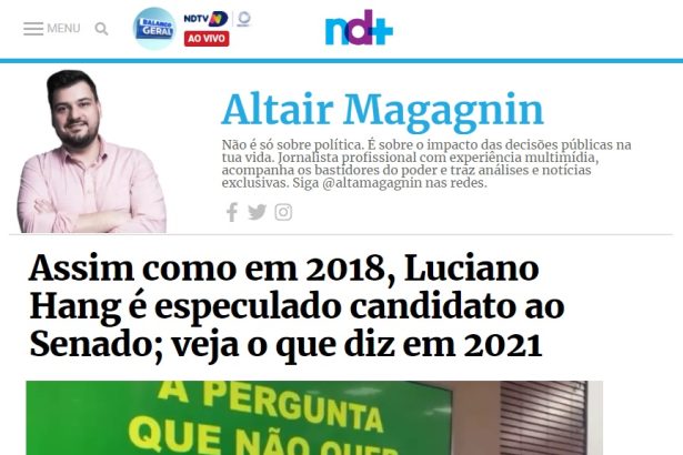 Portal ND Mais cita pesquisa realizado pela Paraná Pesquisas