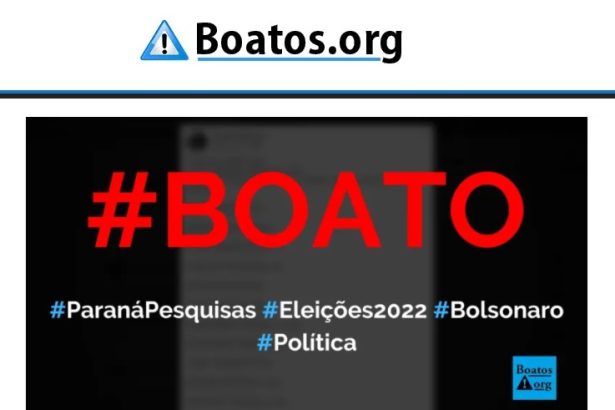 Boatos.org cita o Instituto Paraná Pesquisas