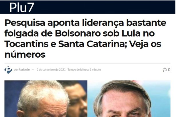 Notícias Plu7 divulga pesquisa realizado pela Paraná Pesquisas