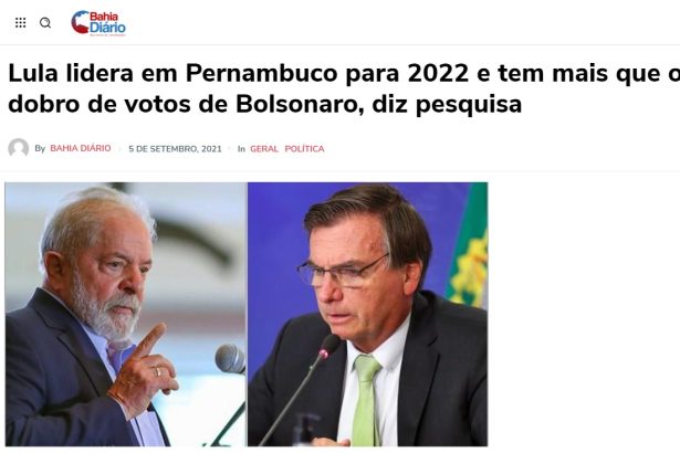 Bahia Diário divulga pesquisa realizado pela Paraná Pesquisas