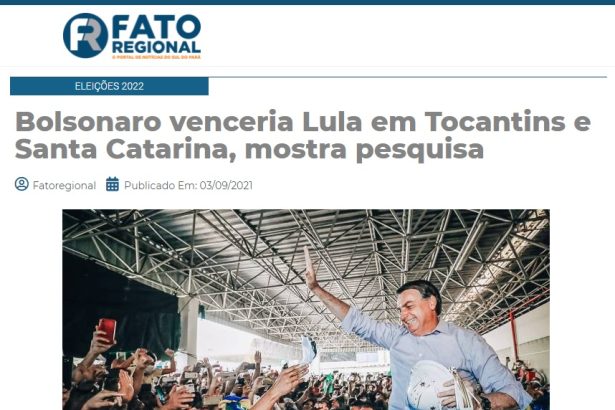 Fato Regional divulga pesquisa realizado pela Paraná Pesquisas