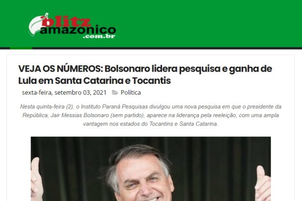 Blitz Amazônico divulga pesquisa realizado pela Paraná Pesquisas