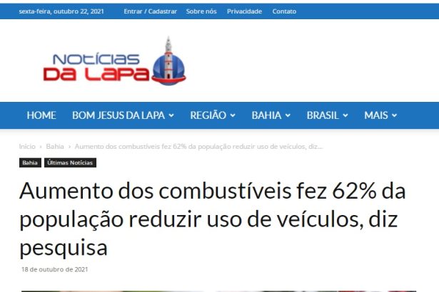 Notícias da Lapa divulga pesquisa nacional realizado pela Paraná Pesquisas