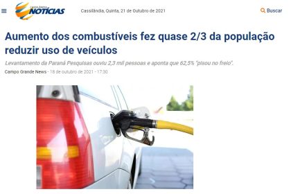 Cassilândia Notícias divulga pesquisa nacional realizado pela Paraná Pesquisas