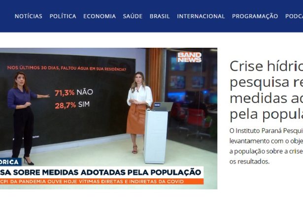 Band News divulga pesquisa nacional realizado pela Paraná Pesquisas