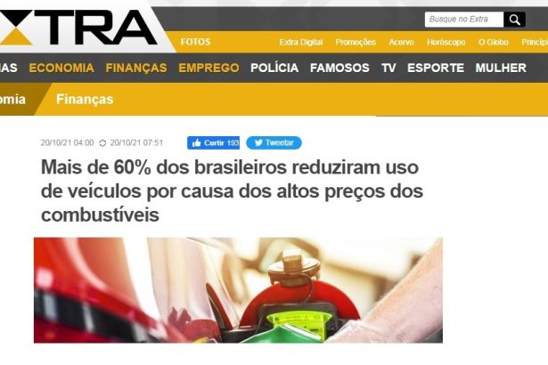 Extra.globo divulga pesquisa nacional realizado pela Paraná Pesquisas