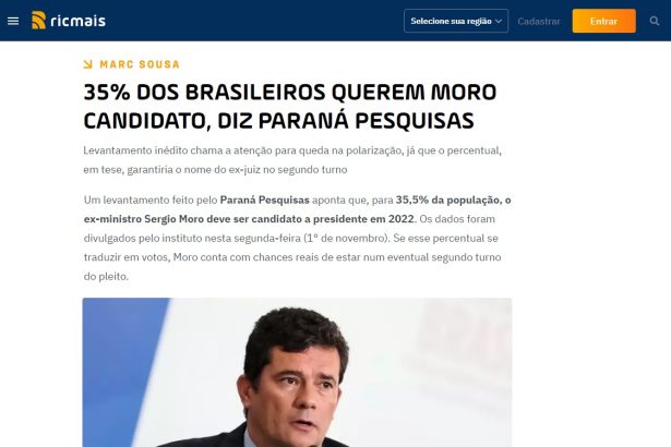 RIC Mais divulga pesquisa nacional realizado pela Paraná Pesquisas
