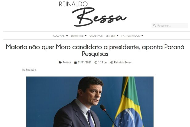 Portal Reinaldo Bessa divulga pesquisa nacional realizado pela Paraná Pesquisas