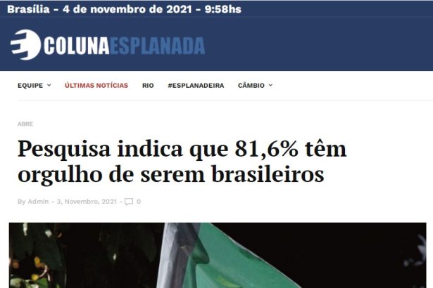 Site Coluna Esplanada divulga pesquisa nacional realizado pela Paraná Pesquisas