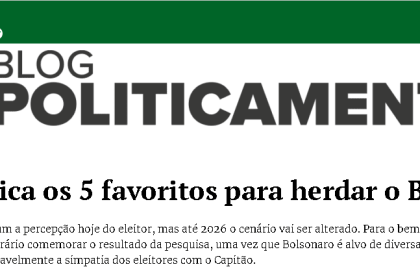 Blog Politicamente cita pesquisa realizada pela Paraná Pesquisas.