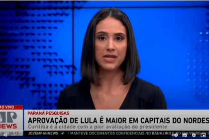Jovem Pan News cita pesquisa realizada pela Paraná Pesquisas.