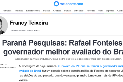 Meio Norte.com cita pesquisa realizada pela Paraná Pesquisas.