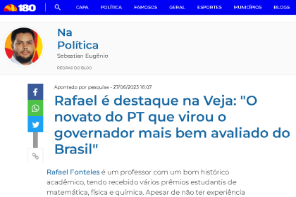 180 Graus cita pesquisa realizada pela Paraná Pesquisas.