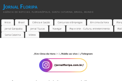 Jornal Floripa pesquisa realizada pela Paraná Pesquisas.