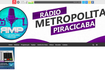 Rádio Metropolitana Piracicaba cita pesquisa realizada pela Paraná Pesquisas.