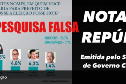 Passando a Régua comenta Nota Oficial publicada pela Paraná Pesquisas sobre pesquisa falsa na cidade de Ourinhos/SP.