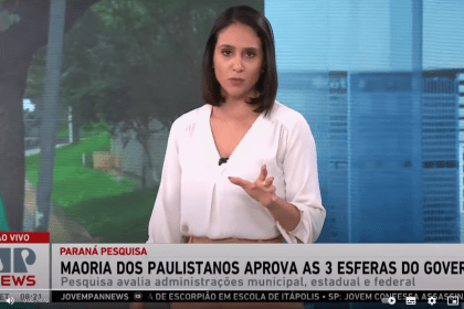 Jovem Pan cita pesquisa realizada pela Paraná Pesquisas.