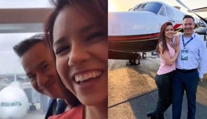 Mulher viraliza ao mostrar rotina como esposa de piloto de avião: 'Se sobrou assento, bora para Roma'