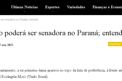 Info Diretas cita pesquisa realizada pela Paraná Pesquisas.
