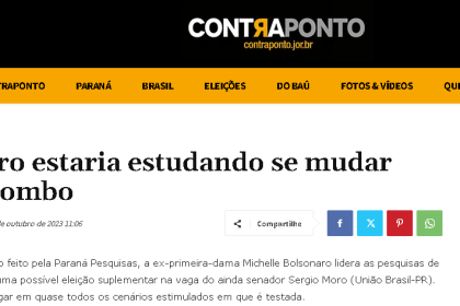Contra Ponto cita pesquisa realizada pela Paraná Pesquisas.