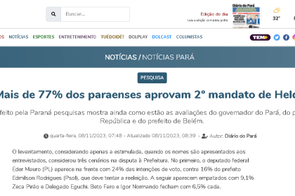 Dol cita pesquisa realizada pela Paraná Pesquisas.