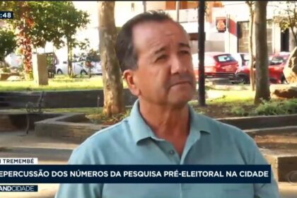 Band cita pesquisa realizada pela Paraná Pesquisas em Tremembé.