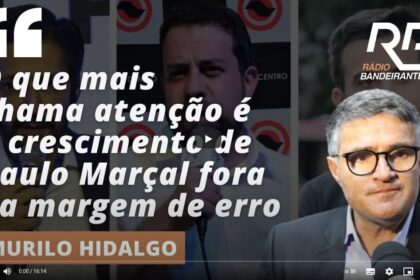 Rádio Bandeirantes cita pesquisa realizada pela Paraná Pesquisas em São Paulo.