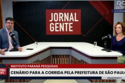 Band cita pesquisa realizada pela Paraná Pesquisas em São Paulo.