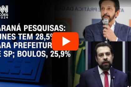 CNN Brasil cita pesquisa realizada pela Paraná Pesquisas em São Paulo.