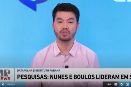Jovem Pan News cita pesquisa realizada pela Paraná Pesquisas no São Paulo.